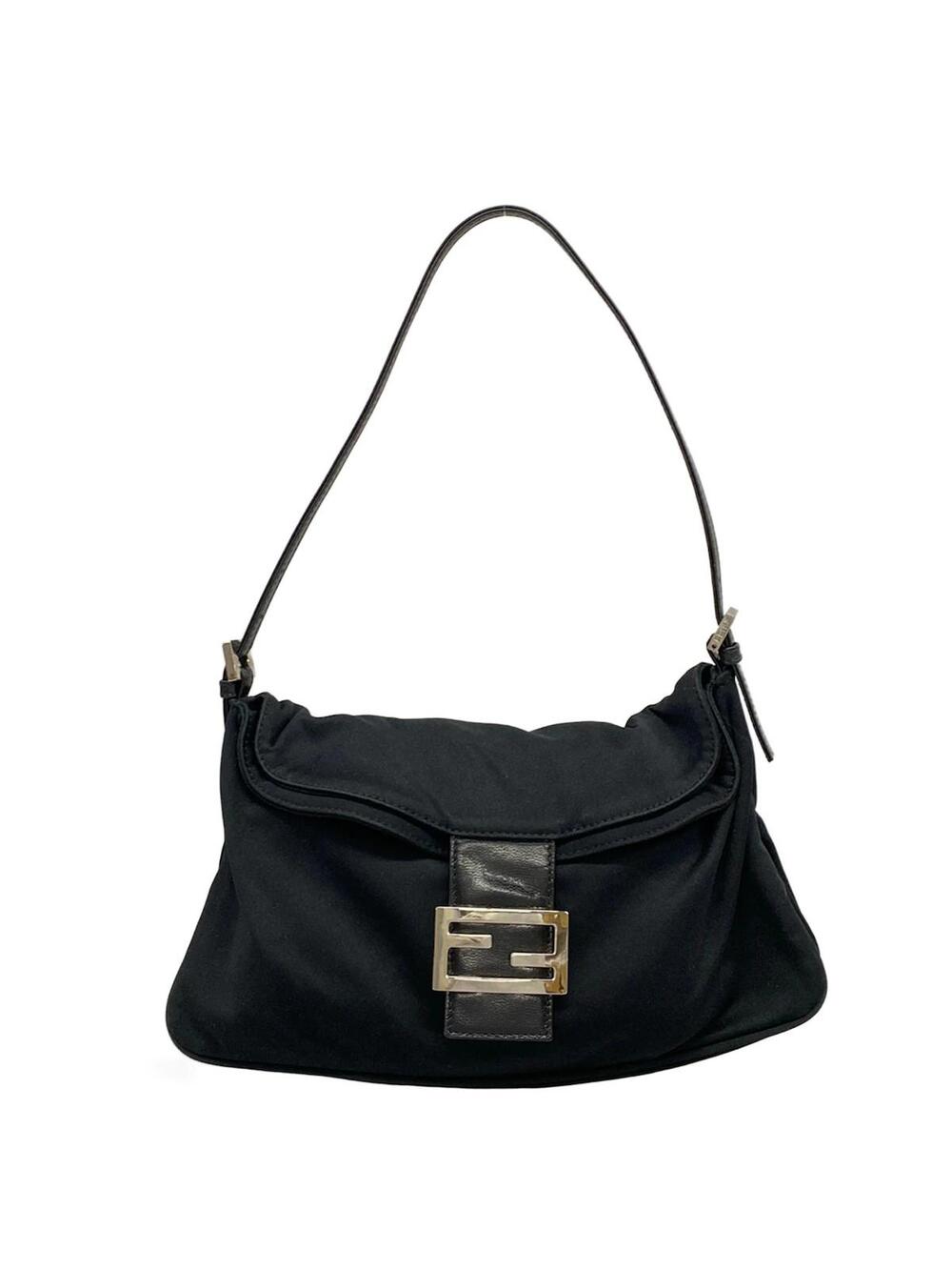 Fendi Black Chemical Fiber Shoulder Bag #346059F73B